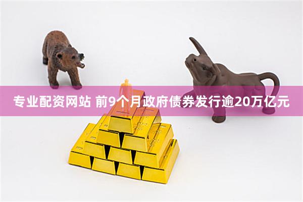 专业配资网站 前9个月政府债券发行逾20万亿元